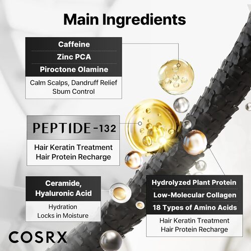 COSRX PEPTIDE-132 (200ml) - Șampon Ultra Perfect pentru Repararea Firului de Păr