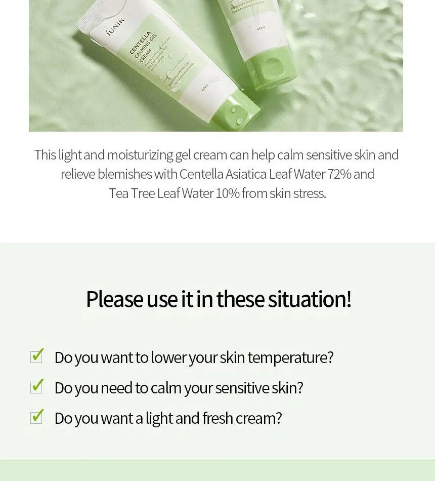 iUNIK Cremǎ calmantǎ tip gel cu Centella 60ml