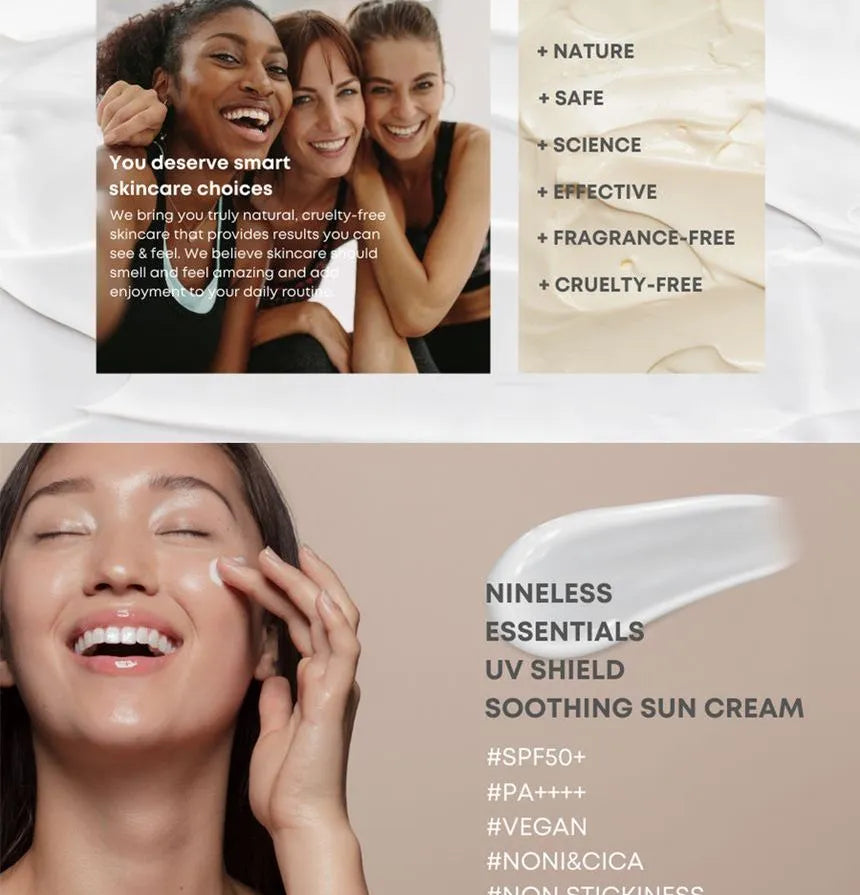 NINE LESS - Crema protecție solară calmantă 50ml(Versiune nouǎ)