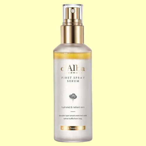 d'Alba first sprey serum fixeaza machiajul, glass skin glow, luminozitate