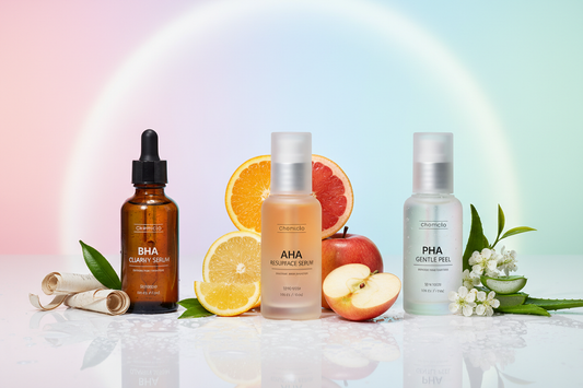 Acizi exfolianți pentru ten – ghid complet AHA, BHA și PHA