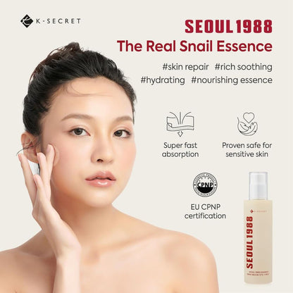 K-SECRET SEOUL 1988 Essence – Snail Mucin 97% + Rice Extract 100ml