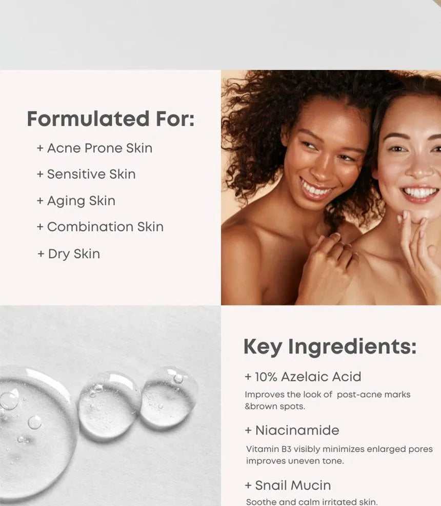 NINE LESS A-Control Ser de fata cu Acid Azelaic 10%