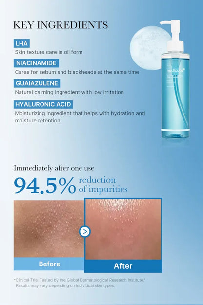 Medicube ZERO PORE Blackhead Deep Cleansing Oil 205ml – Ulei demachiant și purifiant pentru pori și puncte negre