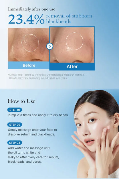 Medicube ZERO PORE Blackhead Deep Cleansing Oil 205ml – Ulei demachiant și purifiant pentru pori și puncte negre