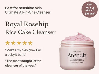 Arencia Fresh Rosehip Spumǎ de curǎțare facialǎ 120g pentru pielea normală, uscată sau sensibilă.