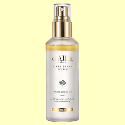 d'Alba first sprey serum fixeaza machiajul, glass skin glow, luminozitate